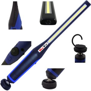 BATO Opladelig arbejdslampe, lang tynd