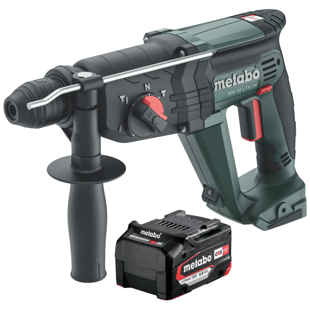 METABO akku kombihammer KH 18 LTX 24 solo + batteri 18V 4,0 Ah Li-Ion