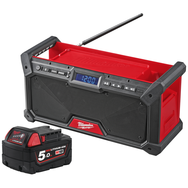 MILWAUKEE akku arbejdsradio M18 RADDAB+G2-0 + batteri M18 B5