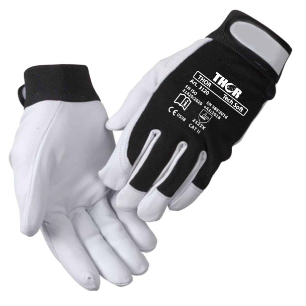 Teknikerhandske m/velcro Tech soft spandex