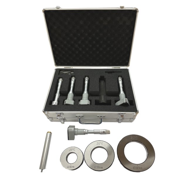 CENTO 3-pkt. Mikrometerskrues�t 40-100mm incl. pr�vering og forl�nger