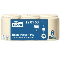 TORK Aft�rringspapir Basic M2 gul 300mtr (6 rl)