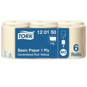 TORK Aft�rringspapir Basic M2 gul 300mtr (6 rl)
