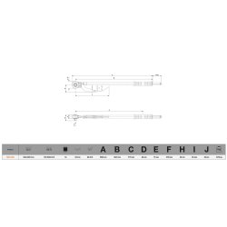 BAHCO momentngle m/knkfunktion 1" 900-2000 Nm