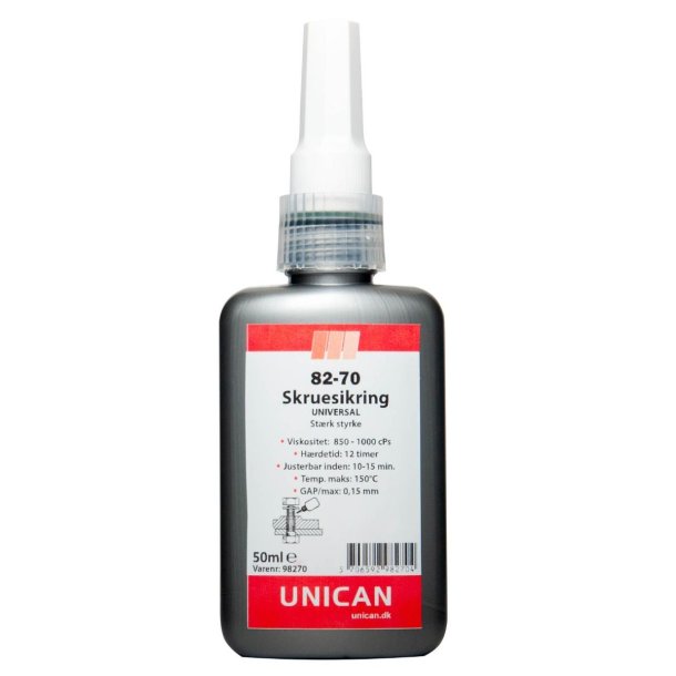 UNICAN 82-70 Skruesikring ST�RK 50ml