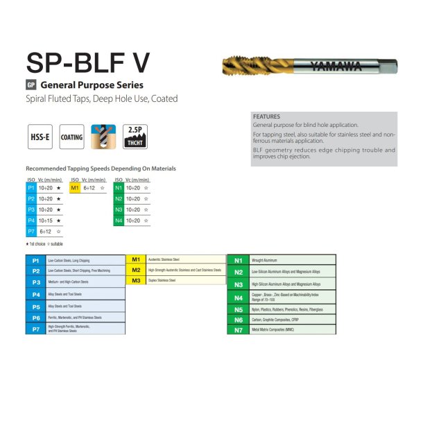 YAMAWA Spiraltaps�t HSSE-TIN M3-12