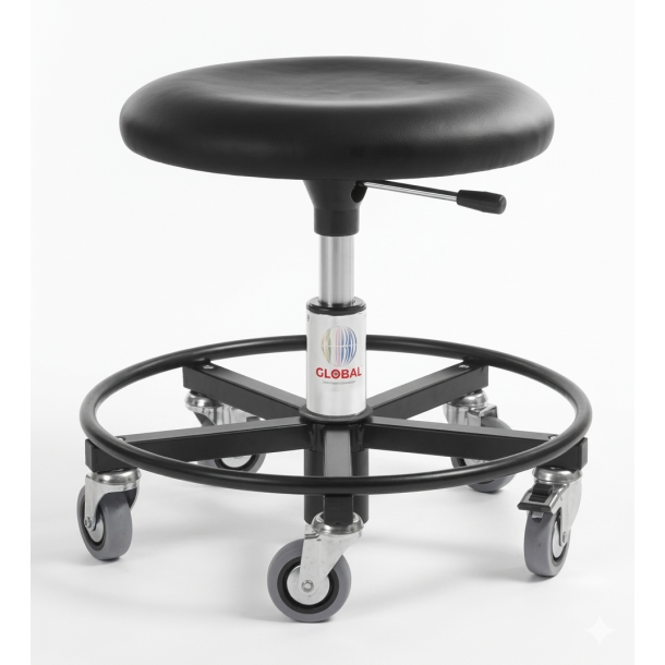 GLOBAL Mont�rstol 400Beta m/sort kunstl�der lav gaspatron 41-54cm