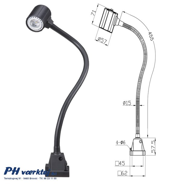 LED Maskinlys  IP30 flex