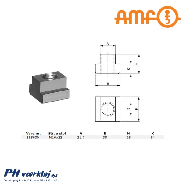 AMF T-notsmtrik M16x22