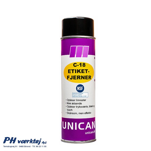 Unican etiketfjerner C18 500ml