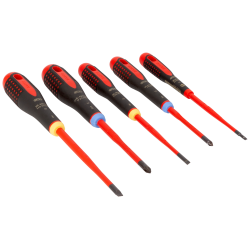 BAHCO Skruetrkkerst ERGO SLIM VDE 1000V ligekrv/Pozidriv (5 dele)