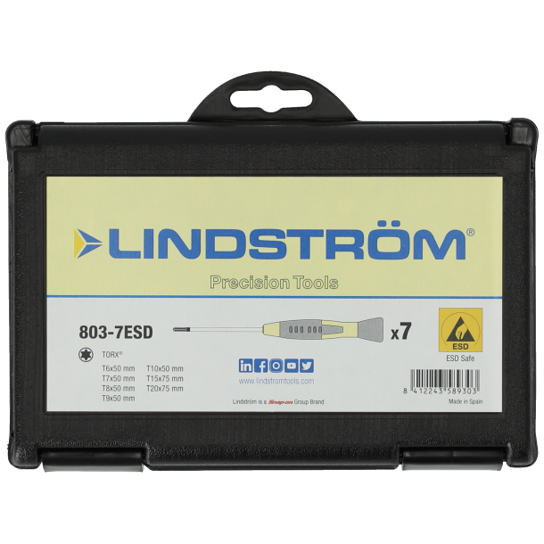 LINDSTR&Ouml;M Prcisionsskruetrkkere Torx, 7stk