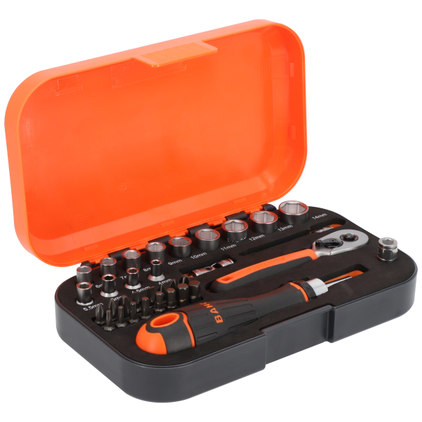 BAHCO Topnglest m/bits S34MC8H 1/4" (34 dele)