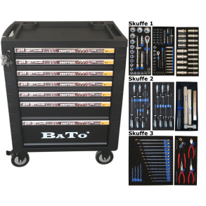 BATO Vrktjsvogn 132 dele 7 skuffer