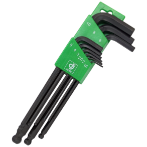 Stiftnglest sort 1,5-10mm (9 dele)