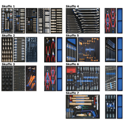 BATO V�rkt�jsvogn XXL-Premium 9 skuffer (560 dele) SORT