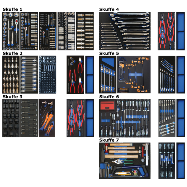 BATO V�rkt�jsvogn XXL-Premium 9 skuffer (560 dele) SORT