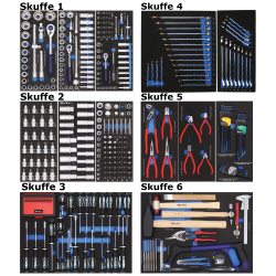 BATO V�rkt�jsvogn 7 skuffer (468 dele) SORT/BL�