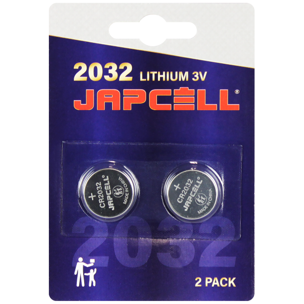 JAPCELL Batteri knapcelle 2032 (2stk)