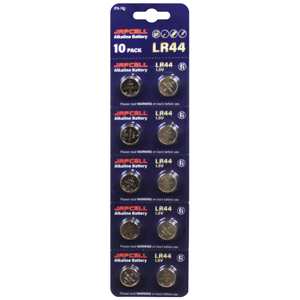 JAPCELL Batteri knapcelle LR44/A76 (10stk)