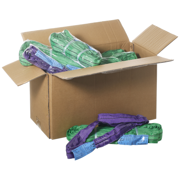 Rundsling-sortiment, 1 og 2 ton, 20stk ass.