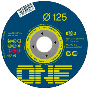 TYROLIT Skreskive ONE :125×1.0mm