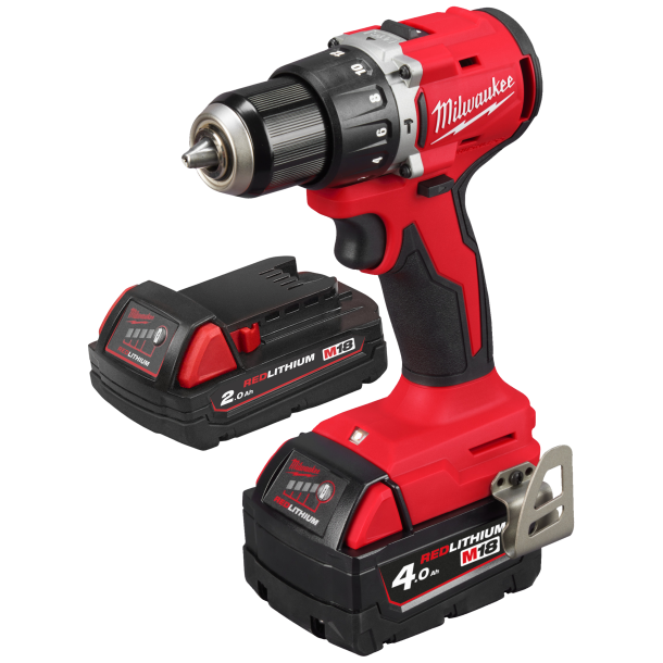 Milwaukee akku Slagboremaskine M18 BLPDRC-422C inkl. 1 x 18V 4,0 + 2,0 Ah Li-Ion