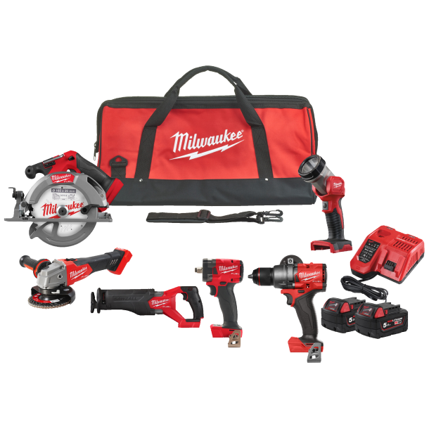 MILWAUKEE Akku Powerpack 6 maskiner + 2 batterier M18