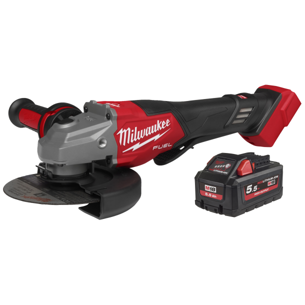 MILWAUKEE Akku Vinkelsliber M18 FHSAG125XPDB2-0X Fuel + batteri M18 HB5.5