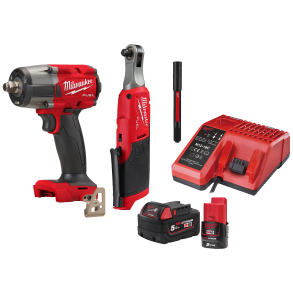 MILWAUKEE Powerpack 3 maskiner + 2 batterier M12 FPP3T-522