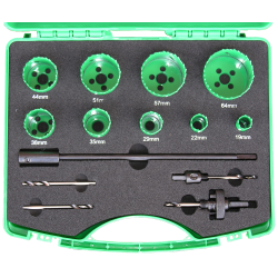 DJ TOOLS Hulsavst HSS-Co8 19-64mm m/holdere (9 stk)