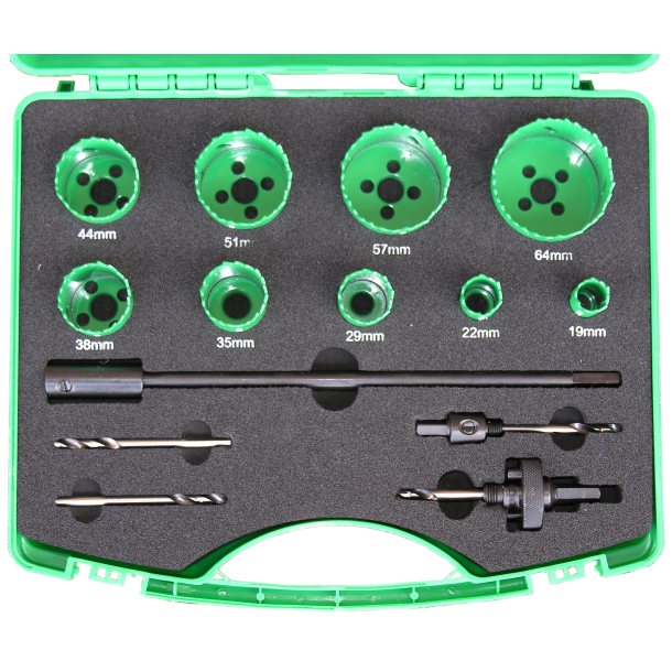 DJ TOOLS Hulsavst HSS-Co8 19-64mm m/holdere (9 stk)