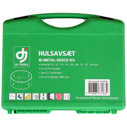 DJ TOOLS Hulsavst HSS-Co8 19-64mm m/holdere (9 stk)