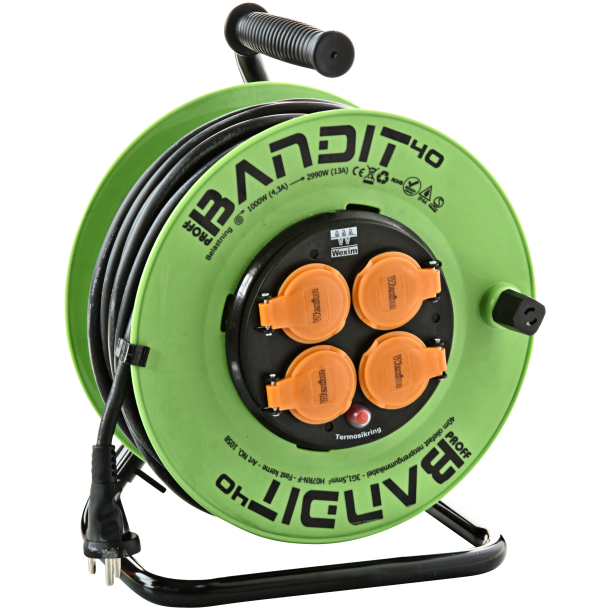 Bandit Kabeltromle 3x1,5 mm2 fast kerne 40 m