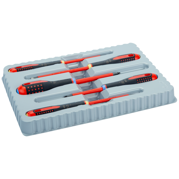 BAHCO Skruetrkkerst ERGO VDE 1000V ligekrv/Pozidriv (5 dele)