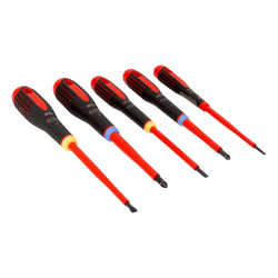 BAHCO Skruetrkkerst ERGO VDE 1000V ligekrv/Pozidriv (5 dele)