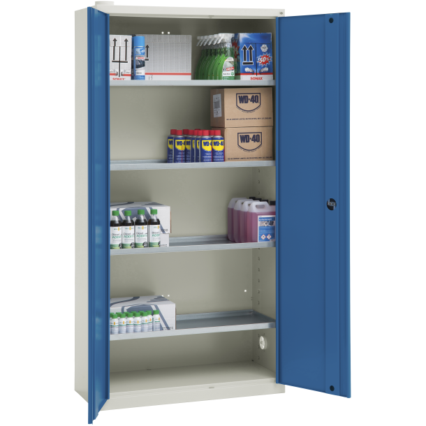 BLIKA Kemikalieskab KS-1 m/galv. hylder 2000&times;1000&times;445mm