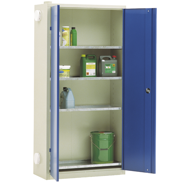 BLIKA Kemikalieskab KS-1 m/galv. hylder 2000&times;1000&times;445mm