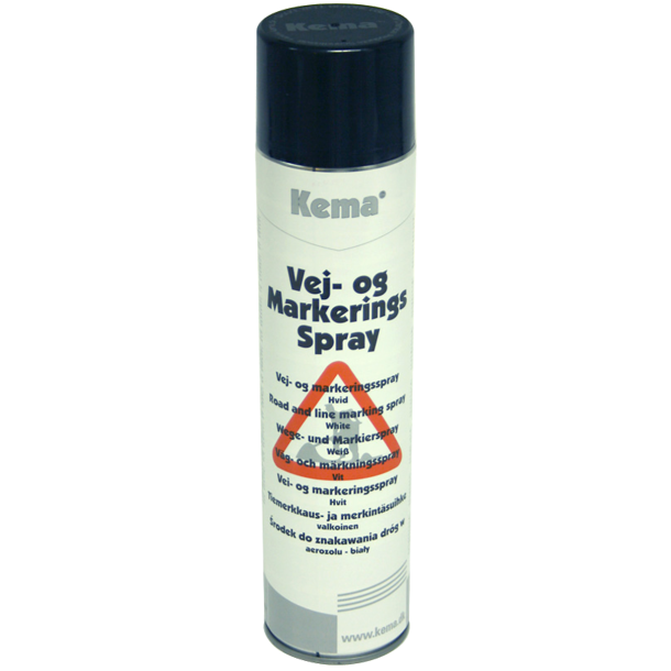 Kema vej- og markeringsfarve spray 600 ml hvid