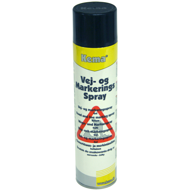 Kema vej- og markeringsfarve spray 600 ml gul