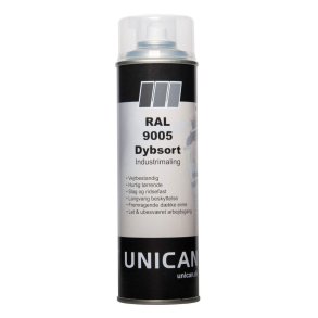 UNICAN RAL 9005 Spraymaling DYBSORT 500ml