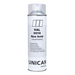 UNICAN Spraymaling (RAL 9010) REN HVID 500ml