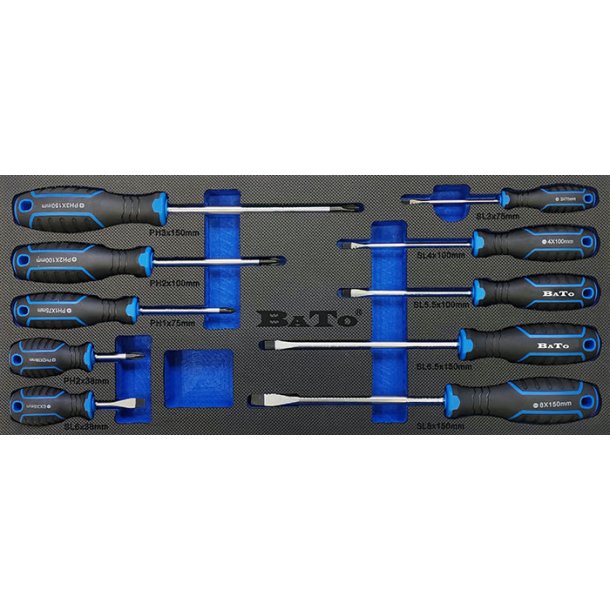 BATO V�rkt�jss�t i metalkuffert 1/4"+1/2" (99 dele)