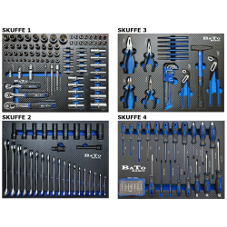 BATO V�rkt�jsvogn m/7 skuffer &amp; sideskab (217 dele)