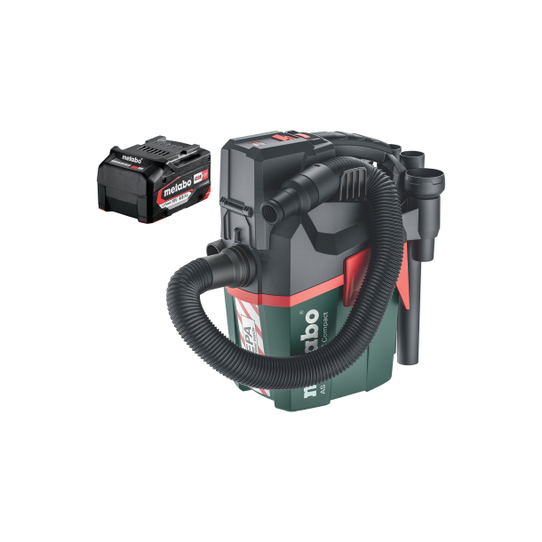 METABO Akku St�vsuger AS HEPA PC Compact solo + Batteri 18V 4,0 Ah Li-Ion